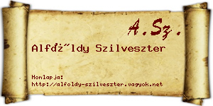 Alföldy Szilveszter névjegykártya